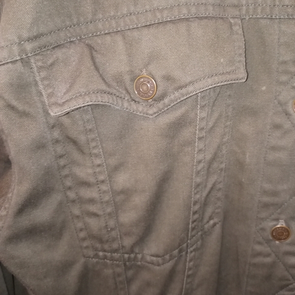 Vintage 80s Banana Republic Army Green Button Front Safari Dress Size 6 EUC - Picture 8 of 9